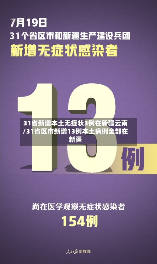 31省新增本土无症状3例在新疆云南/31省区市新增13例本土病例全部在新疆-第3张图片