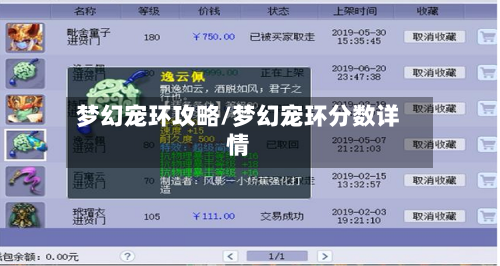 梦幻宠环攻略/梦幻宠环分数详情-第2张图片