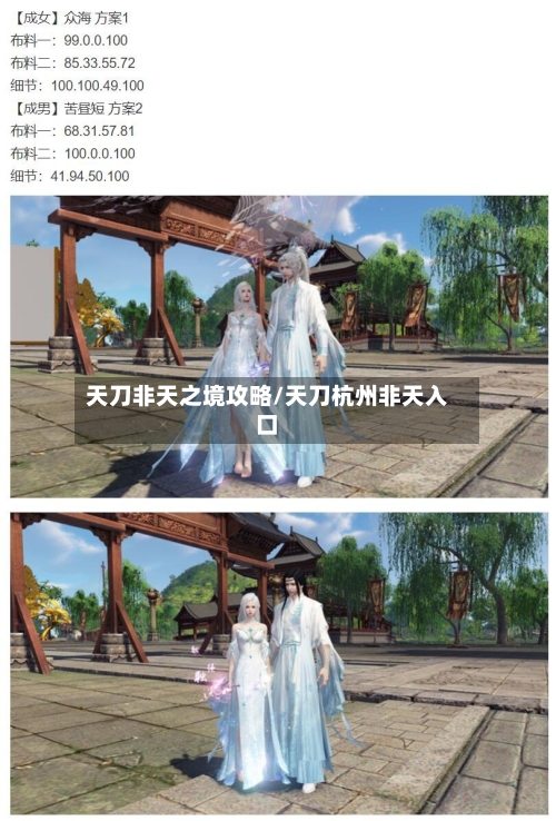 天刀非天之境攻略/天刀杭州非天入口