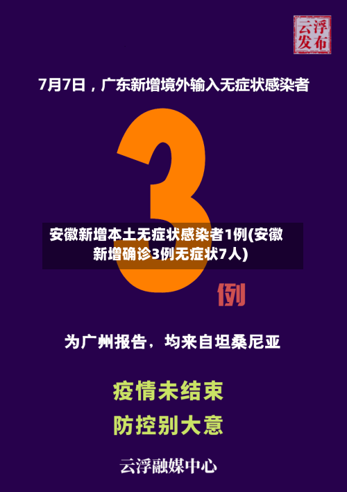 安徽新增本土无症状感染者1例(安徽新增确诊3例无症状7人)-第2张图片