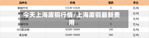 今天上海废铜行情/上海废铜最新费用-第2张图片
