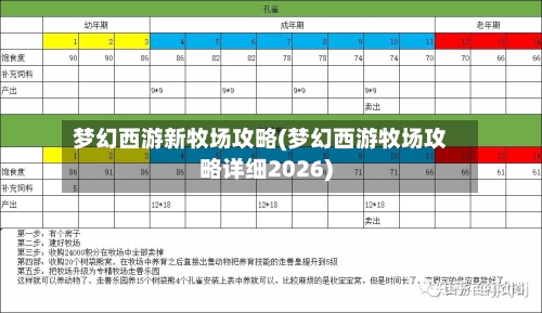 梦幻西游新牧场攻略(梦幻西游牧场攻略详细2026)