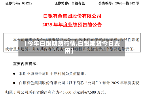 【今年白银期货行情,白银期货今日费用】