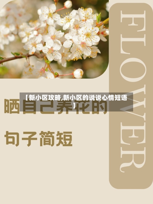 【新小区攻略,新小区的说说心情短语】