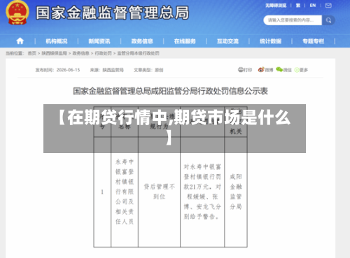 【在期贷行情中,期贷市场是什么】