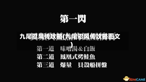 九尾忍风传攻略(九尾忍风传攻略图文)-第3张图片
