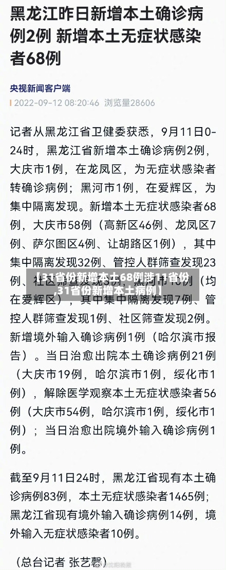 【31省份新增本土68例涉11省份,31省份新增本土病例】-第2张图片