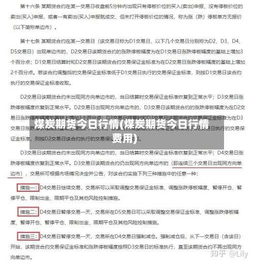 煤炭期货今日行情(煤炭期货今日行情费用)