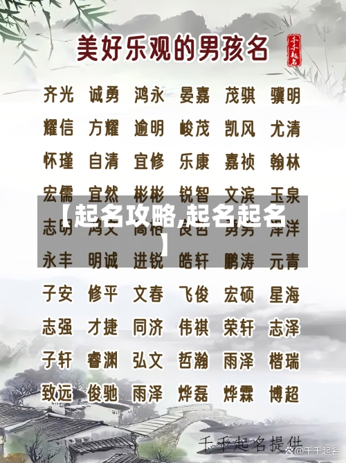 【起名攻略,起名起名】