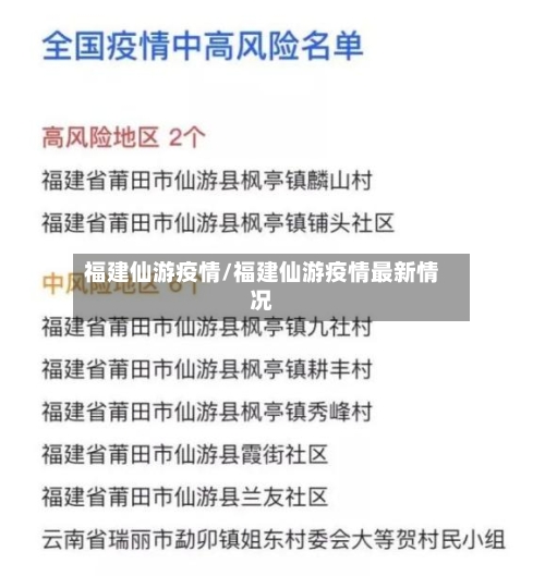 福建仙游疫情/福建仙游疫情最新情况