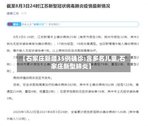 【石家庄新增35例确诊:含多名儿童,石家庄新型肺炎】-第2张图片
