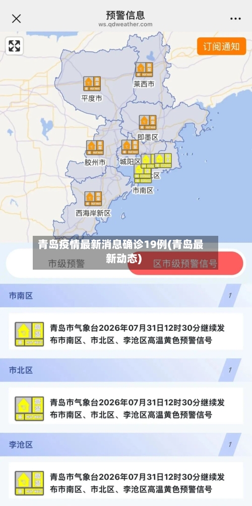 青岛疫情最新消息确诊19例(青岛最新动态)