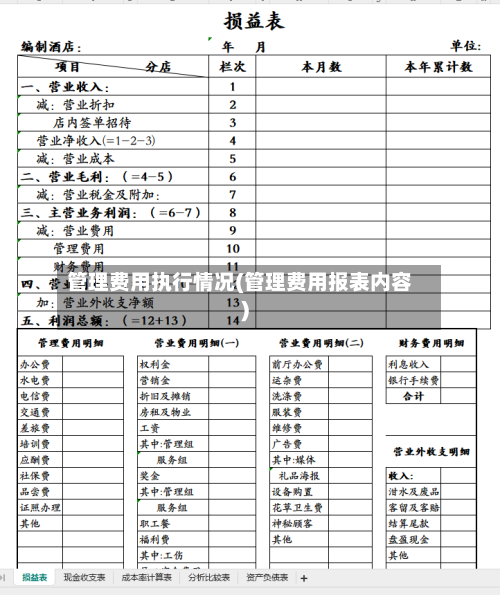 管理费用执行情况(管理费用报表内容)-第2张图片