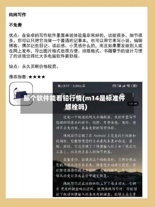 那个软件能看铅行情(m14是标准件螺栓吗)-第1张图片
