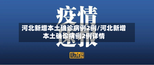 河北新增本土确诊病例2例/河北新增本土确诊病例2例详情