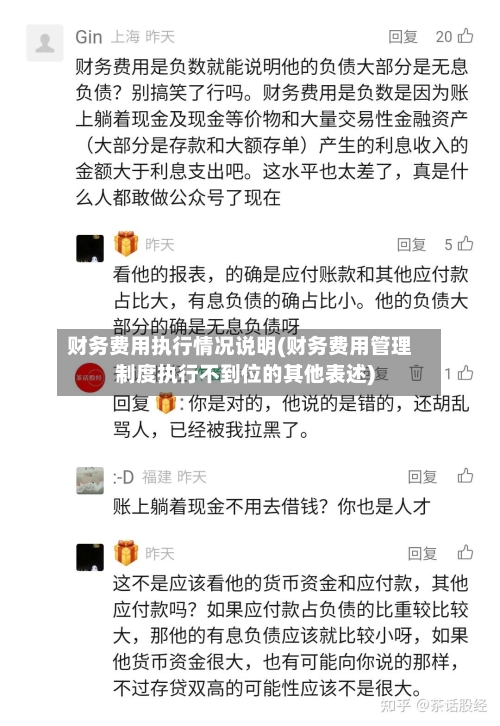 财务费用执行情况说明(财务费用管理制度执行不到位的其他表述)