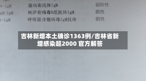 吉林新增本土确诊1363例/吉林省新增感染超2000 官方解答