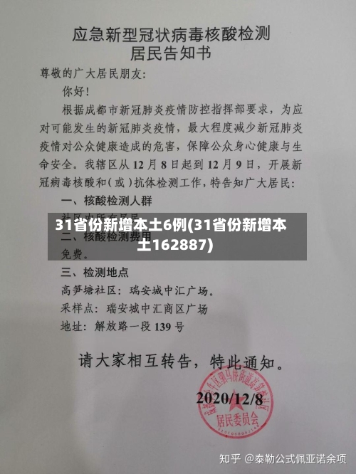 31省份新增本土6例(31省份新增本土162887)-第3张图片
