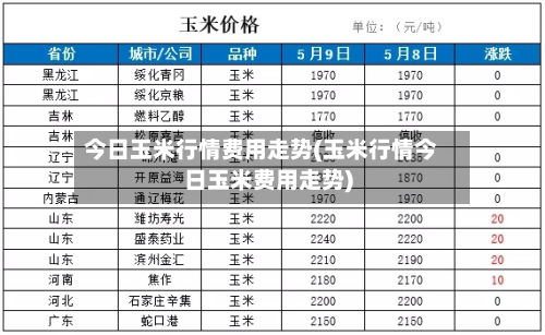 今日玉米行情费用走势(玉米行情今日玉米费用走势)-第2张图片