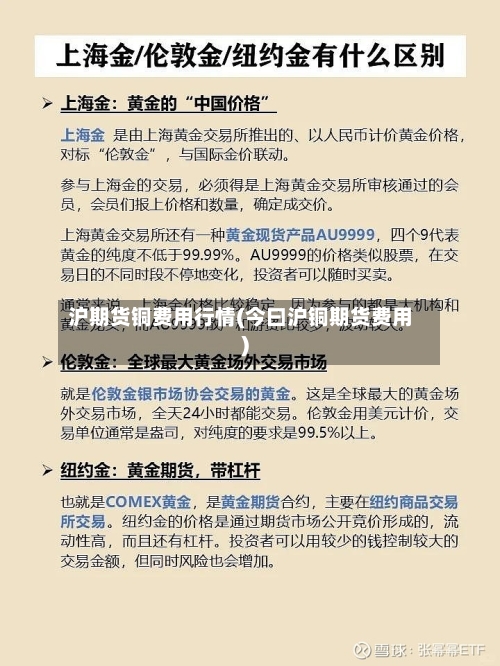 沪期货铜费用行情(今曰沪铜期货费用)
