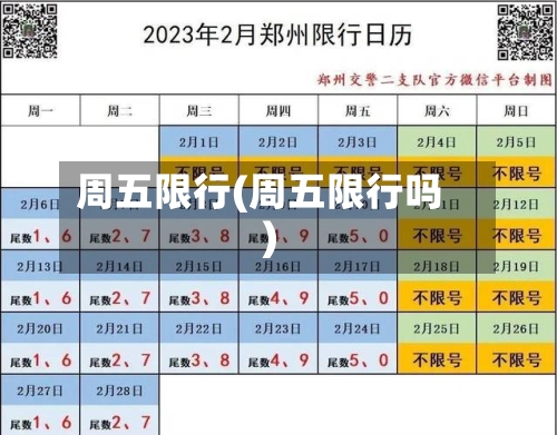 周五限行(周五限行吗)