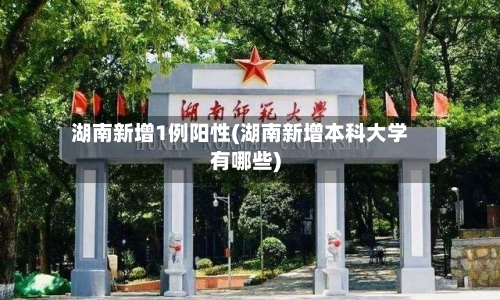 湖南新增1例阳性(湖南新增本科大学有哪些)-第2张图片