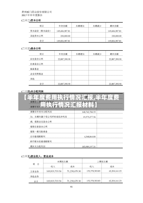 【半年度费用执行情况汇报,半年度费用执行情况汇报材料】-第2张图片