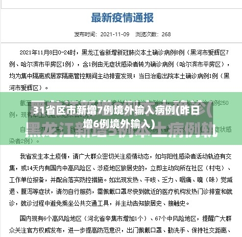 31省区市新增7例境外输入病例(昨日增6例境外输入)-第2张图片