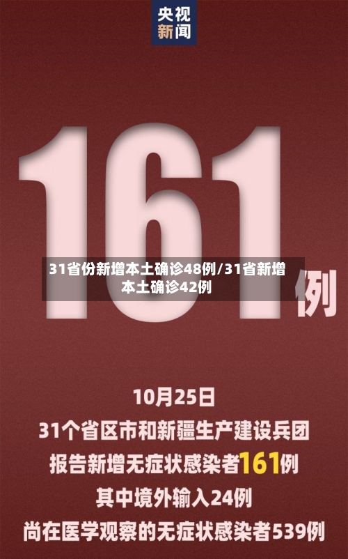 31省份新增本土确诊48例/31省新增本土确诊42例
