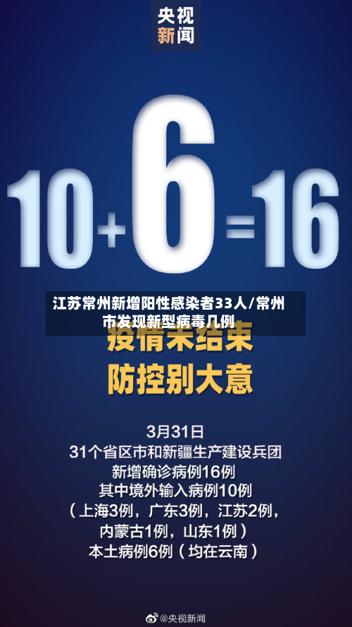 江苏常州新增阳性感染者33人/常州市发现新型病毒几例-第2张图片