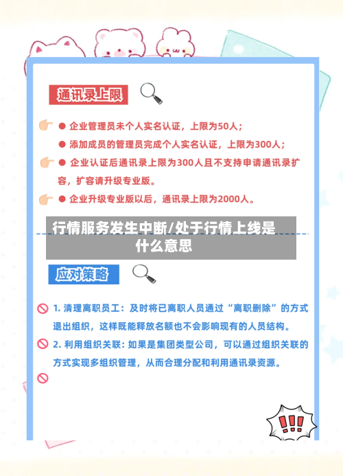 行情服务发生中断/处于行情上线是什么意思