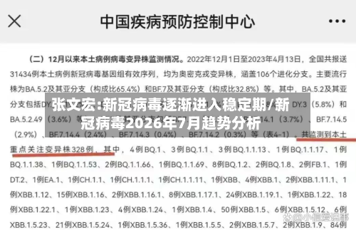 张文宏:新冠病毒逐渐进入稳定期/新冠病毒2026年7月趋势分析-第3张图片