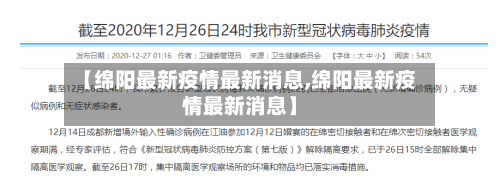 【绵阳最新疫情最新消息,绵阳最新疫情最新消息】