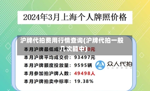 沪牌代拍费用行情查询(沪牌代拍一般几次能中)