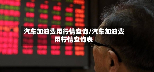 汽车加油费用行情查询/汽车加油费用行情查询表