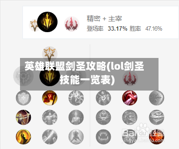 英雄联盟剑圣攻略(lol剑圣技能一览表)-第1张图片