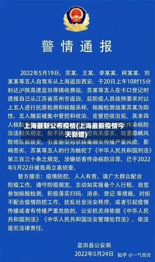 上海最新公布疫情(上海最新疫情今天新增)