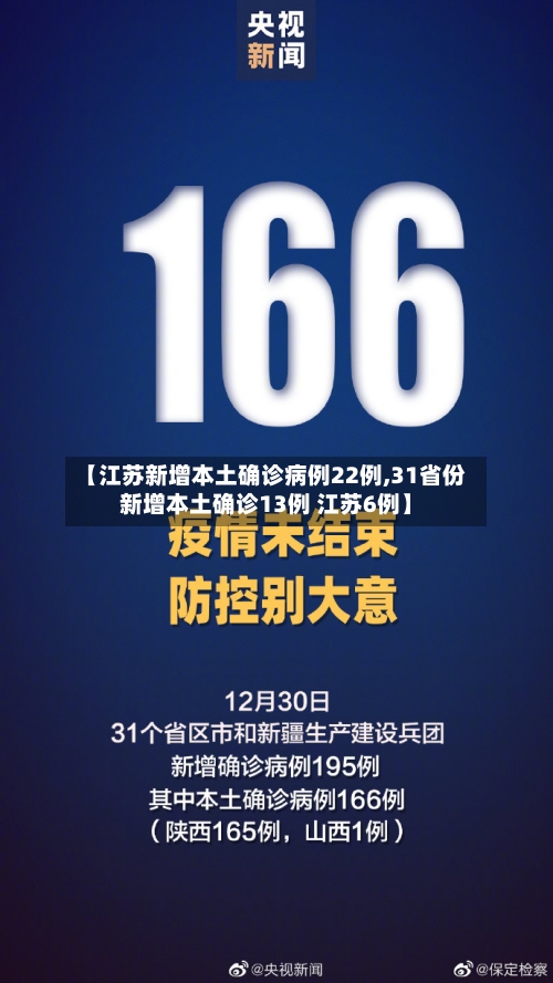 【江苏新增本土确诊病例22例,31省份新增本土确诊13例 江苏6例】-第1张图片