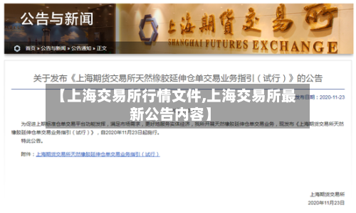 【上海交易所行情文件,上海交易所最新公告内容】-第1张图片