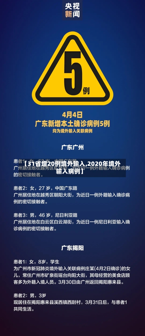 【31省增20例境外输入,2020年境外输入病例】