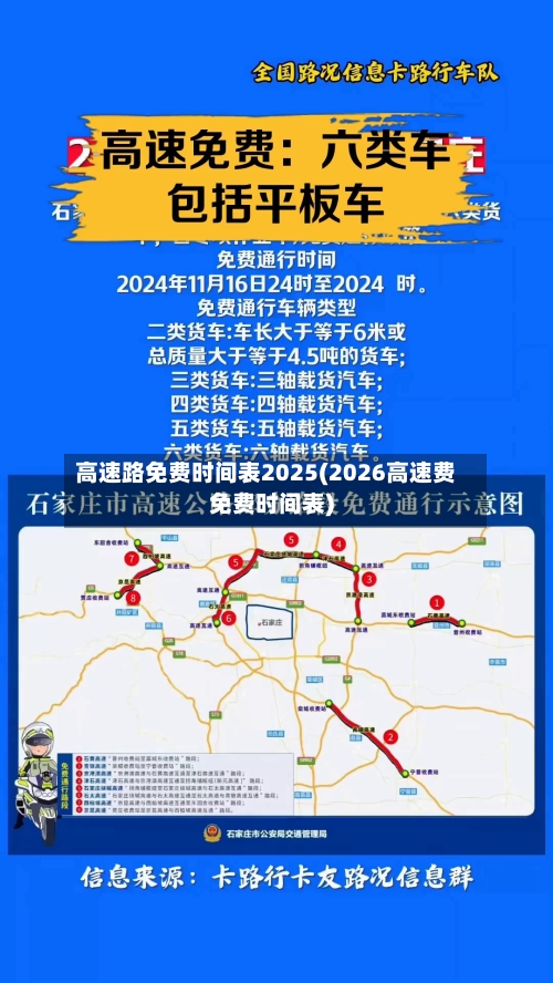 高速路免费时间表2025(2026高速费免费时间表)