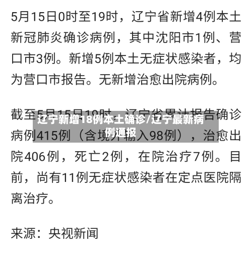 辽宁新增18例本土确诊/辽宁最新病例通报