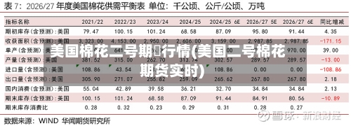美国棉花二号期貨行情(美国二号棉花期货实时)-第2张图片