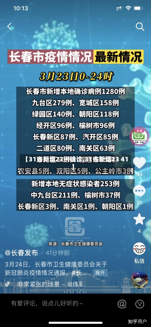 【31省新增23例确诊,31省新增23 41】-第2张图片