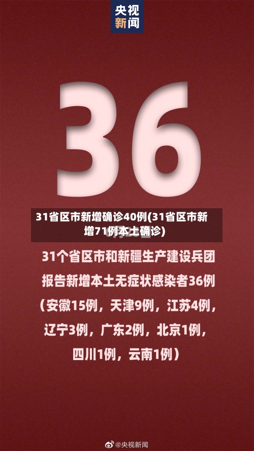 31省区市新增确诊40例(31省区市新增71例本土确诊)-第2张图片