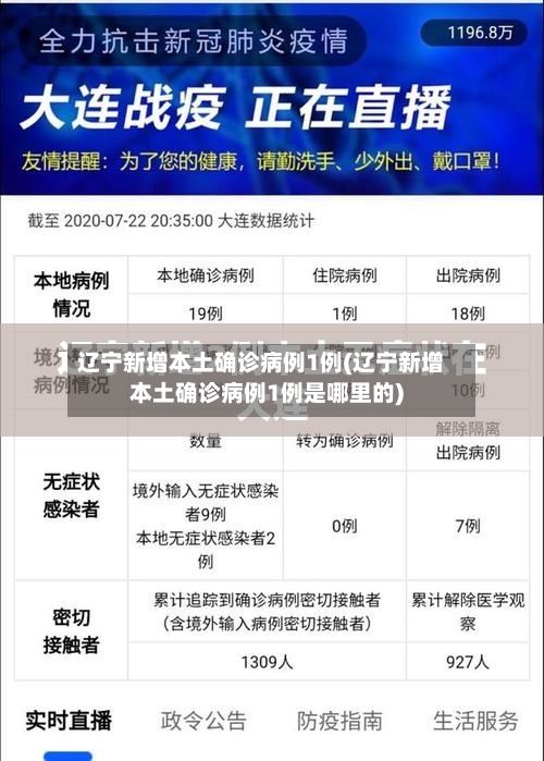 辽宁新增本土确诊病例1例(辽宁新增本土确诊病例1例是哪里的)-第2张图片