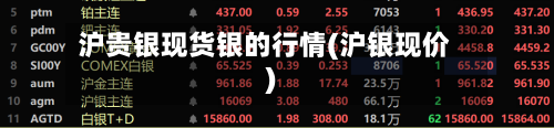 沪贵银现货银的行情(沪银现价)-第2张图片