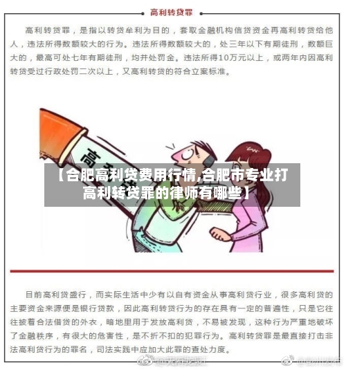 【合肥高利贷费用行情,合肥市专业打高利转贷罪的律师有哪些】-第2张图片