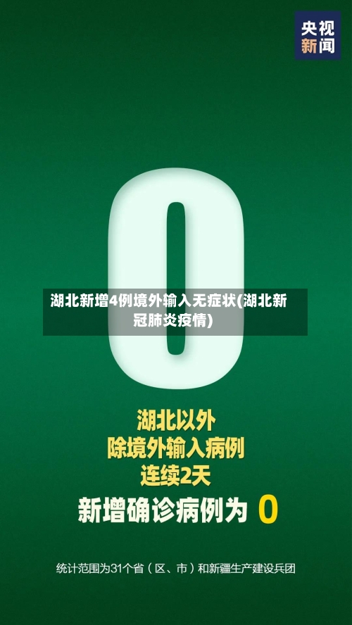 湖北新增4例境外输入无症状(湖北新冠肺炎疫情)