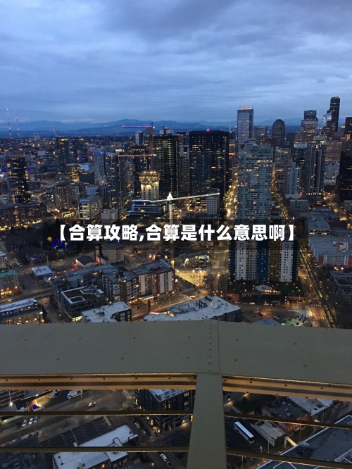 【合算攻略,合算是什么意思啊】